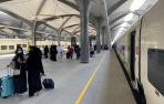 Uno de los trenes del Haramain High Speed Railway, tren de alta velocidad de Arabia Saudita