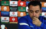 Xavi Hernández durante la rueda de prensa previa al partido contra el Galatasaray