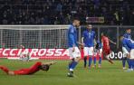 La euforia de los jugadores de Macedonia del norte contrasta con la decepción de los italianos