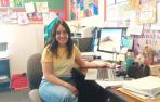 Amaya Alevesque, este miércoles en Sweeney Elementary School (Nuevo México)