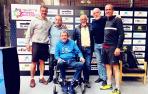 De izquierda a derecha: César Cruchaga, Juan Olagüe, Juan Carlos Unzué, Eduardo Zabaleta, Imanol Ibarrondo, Patxi Puñal