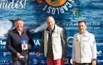 Juan Carlos I en la entrega de premios de la regata de Sanxenxo, el 28 de septiembre de 2019.