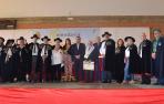 Los cofrades entronizados , miembros de la cofradía y autoridades, en el acto oficial del XXX Capítulo de la Cofradía del Espárrago de Navarra
