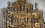 Retablo mayor de Isaba, obra de Miguel de Gárriz, tasado en 600 ducados y policromado por Simón Pérez de Cisneros, en 1583, por 4.610 ducados