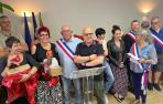 Autoridades roncalesas y francesas, en el acto de hermanamiento celebrado el sábado en Mauleón