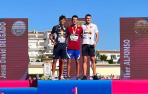 Iker Alfonso, en el podio