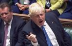 Boris Johnson, durante su despedida en la Cámara de los Comunes