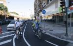 Nuevo carril bici de la calle Gayarre