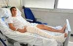 Miguel Ventosa, más conocido como Venturita, ayer por la tarde en el hospital de Logroño
