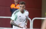 Rober Ibáñez durante el partido contra el Mirandés