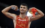 Asier Martínez celebra su título europeo, conseguido el pasado 17 de agosto con triple récord, nacional sub-23, navarro y navarro sub-23