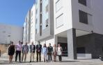 José Mª Aierdi, ha visitado hoy en la ciudad de Tudela un edificio recién finalizado de 23 viviendas de protección oficial (VPO)
