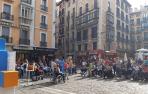 Usuarios de Aspace llevaron hasta la Plaza del Ayuntamiento sus reivindicaciones