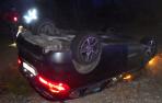 La persecución terminó con el vehículo accidentado