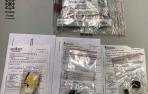 Imagen de la droga requisada en el control de la Policía Foral en Marcilla