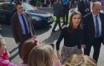 Vídeo de la reina Letizia tras salir del Cine Moncayo de Tudela