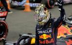 Max Verstappen celebra su puesto, este sábado en Abu Dabi
