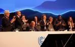El fin de la asamblea plenaria de la conferencia climática en Egipto ha sido recibida por un sonoro aplauso por parte de todos los representantes en el patio de butacas.