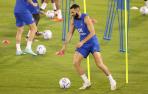 Karim Benzemá, en un entrenamiento con la selección francesa