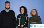 De izda a dcha, Miguel Aldaba Zalba, Paola Ruiz López (de Talento Joven) y Lourdes Paz Jiménez (directora de Capital Humano de Grupo La Información)