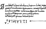 Primera representación de los números arábigos en Occidente, en el Codex Conciliorum Albeldensis seu Vigilanus