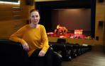 La dramaturga, directora y compositora Adriana Olmedo, en el Auditorio de Berriozar