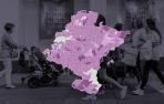Mapa con la tasa de mujeres por municipio en Navarra