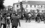 Incidentes en Irache antes del comienzo del viacrucis. Comienzo del domingo sangriento en Montejurra
