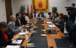 Los integrantes de la Mesa y Junta de Portavoces del Parlamento, con su presidente Unai Hualde, al frente, retomaron ayer la actividad tras el parón navideño