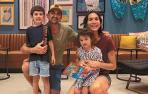José Mari Urabayen Alberdi y su mujer Paula Maass con sus hijos Daniel y Carmen