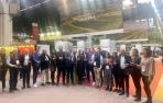 La consejera Itziar Gómez con los representantes de las bodegas navarras
