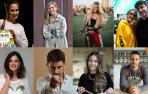 De izda. a dcha., arriba: Estefanía Unzu (Verdeliss), Laura Santolaya (P8ladas), Entefanía Zuluaga (HeyZulu), los hermanos Jaso; abajo: Belén Canalejo (Balamoda), Ahikar Azcona, Irene Echeverría (Blancometro) y David García (SiempreHambriento)
