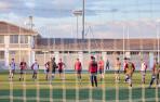 Un entrenamiento en las instalaciones deportivas de Tajonar