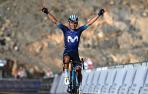 Einer Rubio celebra su primera victoria con el Movistar