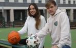 Los hermanos Ibáñez Lumbreras se han decantado por el fútbol y el baloncesto. Irati juega de alero en el Mutilbasket y Pablo lo hace de centrocampista en Osasuna