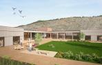 Recreación del futuro centro de día que se va a construir en Azagra y que contará con una zona ajardinada
