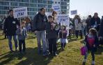 Fotos de la manifestación de los vecinos de Erripagaña para reclamar una solución para el barrio
