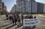 Fotos de la manifestación de los vecinos de Erripagaña para reclamar una solución para el barrio