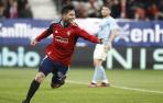 El Chimy Ávila celebra el gol de Abde que luego ha sido anulado