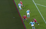 La línea del VAR, según el pantallazo compartido en Twitter por la cuenta @LaLigaenDirecto