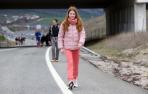 Fabiola Vicondoa, de 11 años, en las rampas del puerto de Loiti
