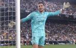 Sergio Herrera durante el partido contra el Valencia en Mestalla