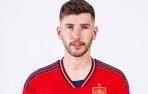 David García posa con la camiseta de España