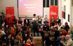 Imagen de la presentación de la candidatura de Elma Saiz a la alcaldía de Pamplona