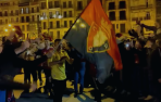 Los jugadores de Osasuna llegan a la plaza del Castillo