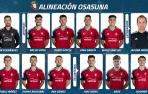 Alineación de Osasuna contra el Elche