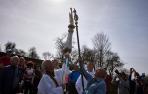 Fotos de la salida del Ángel de Aralar en peregrinación por los pueblos de Navarra.