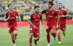 Rubén García celebra su tanto en Cádiz