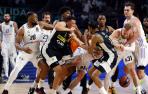 Pelea entre jugadores del Real Madrid y Partizan