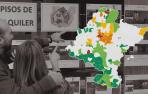 Municipios con más de 10 viviendas en alquiler